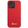 Guess GUHCP13XLSLMGRE iPhone 13 Pro Max 6.7 czerwony/burgundy hard case Silicone Vintage Gold Logo